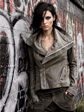 Original Rick Owens lambskin leather Naska asymmetrical biker jacket NWOT
